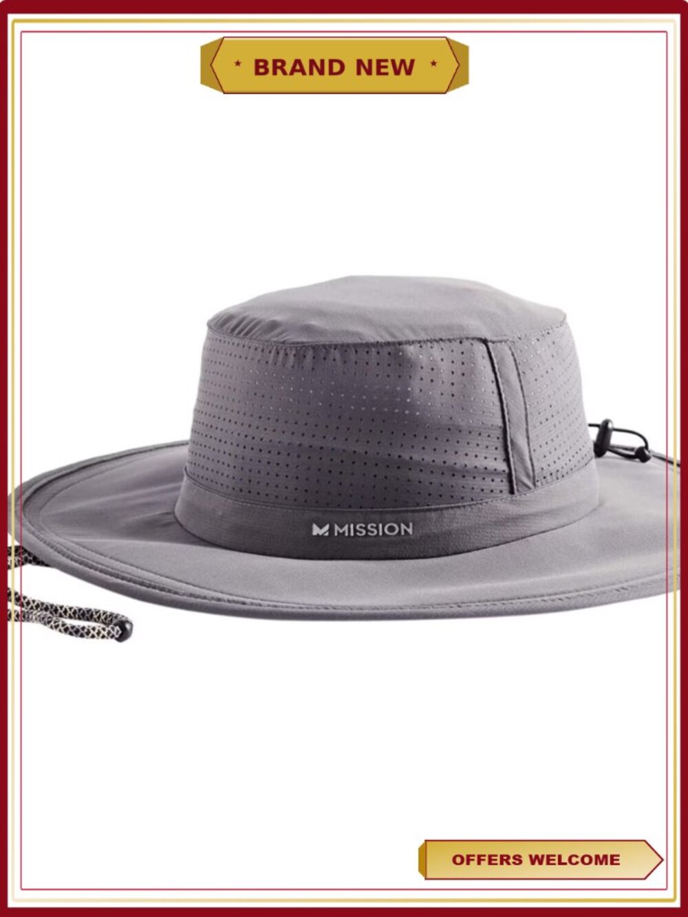 Cooling Boonie Hat Adjustable Chin Cord Outdoor Sun Hat
